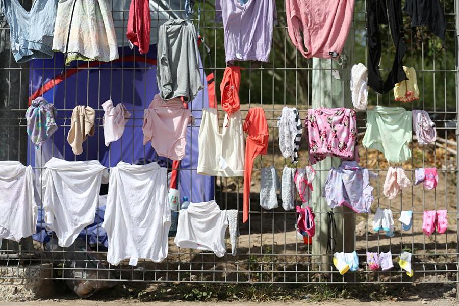 Clothes at the Gates of the MPP Camp